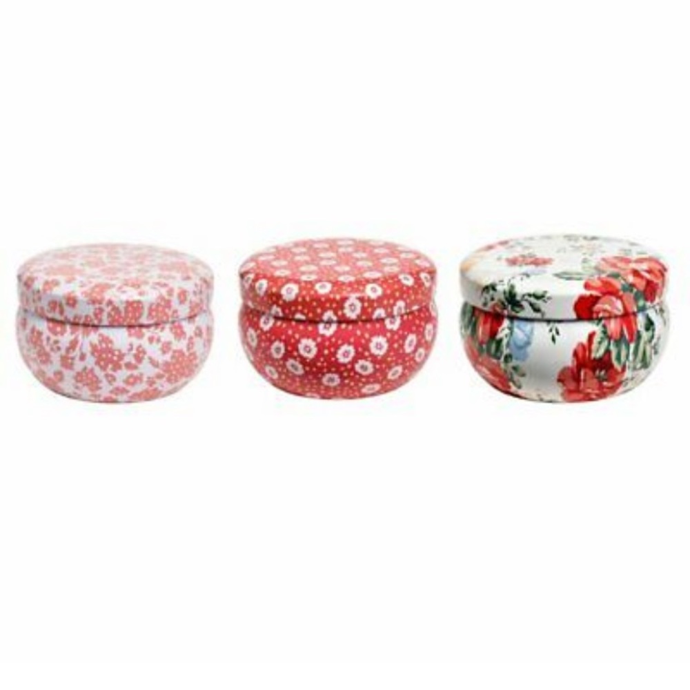NWT Pioneer Woman Vintage Floral Candle Tin Set - Picture 2 of 4